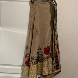 Indian multiple patterned wrap skirt